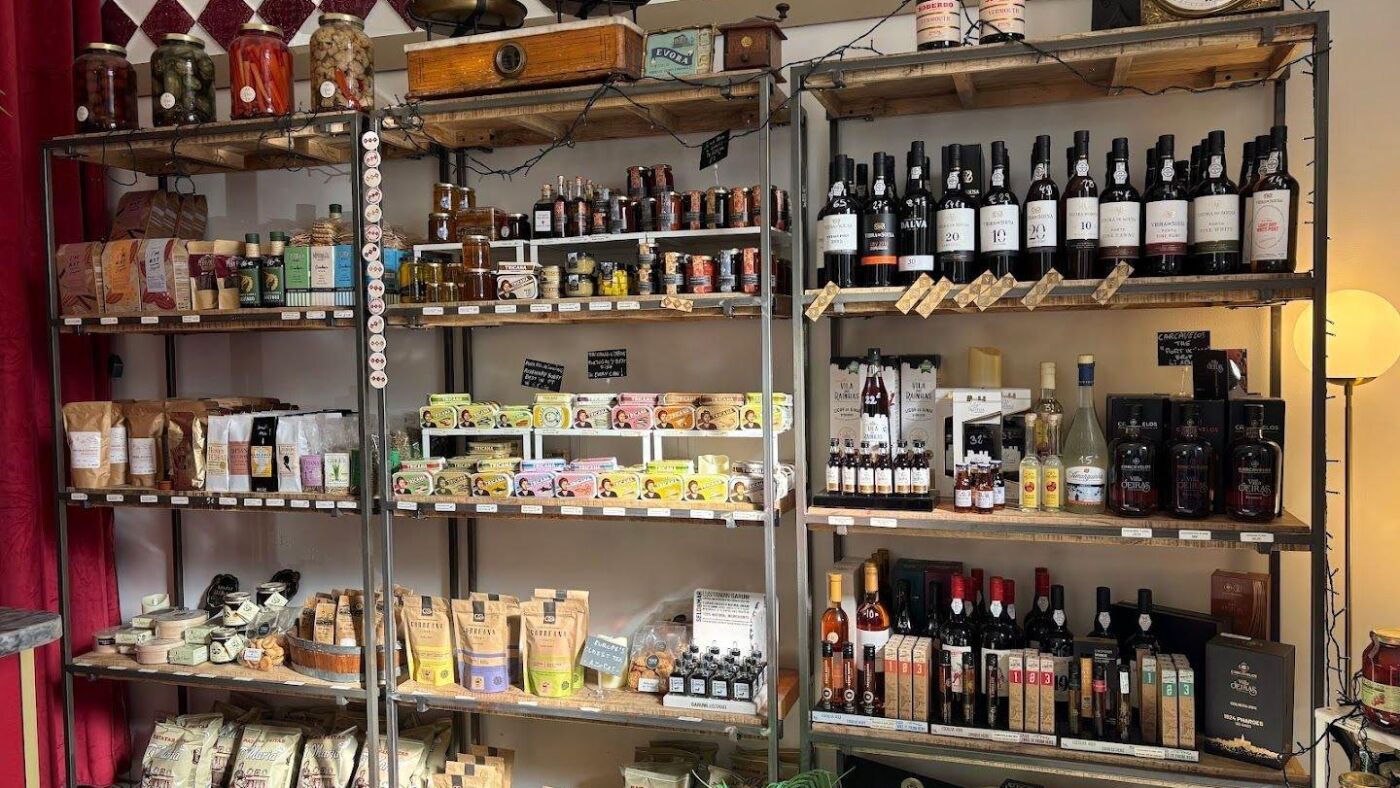 Portuguese gourmet products at POP in Graça, Lisbon
